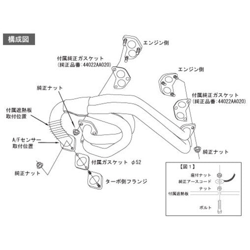 Collecteur d'Echappement HKS pour Subaru Impreza GR & GV (Single Scroll, 07-11)